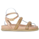 Papete Nude Duas Tiras Brilho Bk162 Vintedoisk